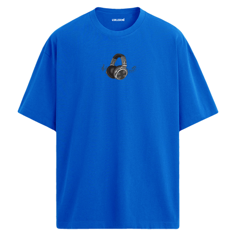 Headphones & Melody Oversize Unisex T-Shirt – Bisiklet Yaka