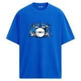 Blue Beat Oversize Unisex T-Shirt – Bisiklet Yaka