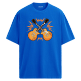 Rock Guitars Oversize Unisex T-Shirt – Bisiklet Yaka