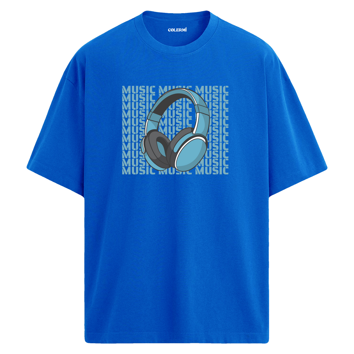 Music Block Oversize Unisex T-Shirt – Bisiklet Yaka