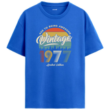 1977 Nostalgia Oversized T-Shirt - Retro Forest and Typography Design