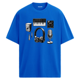 Stüdyo Ekipmanları Bisiklet Yaka Oversize Unisex T-Shirt