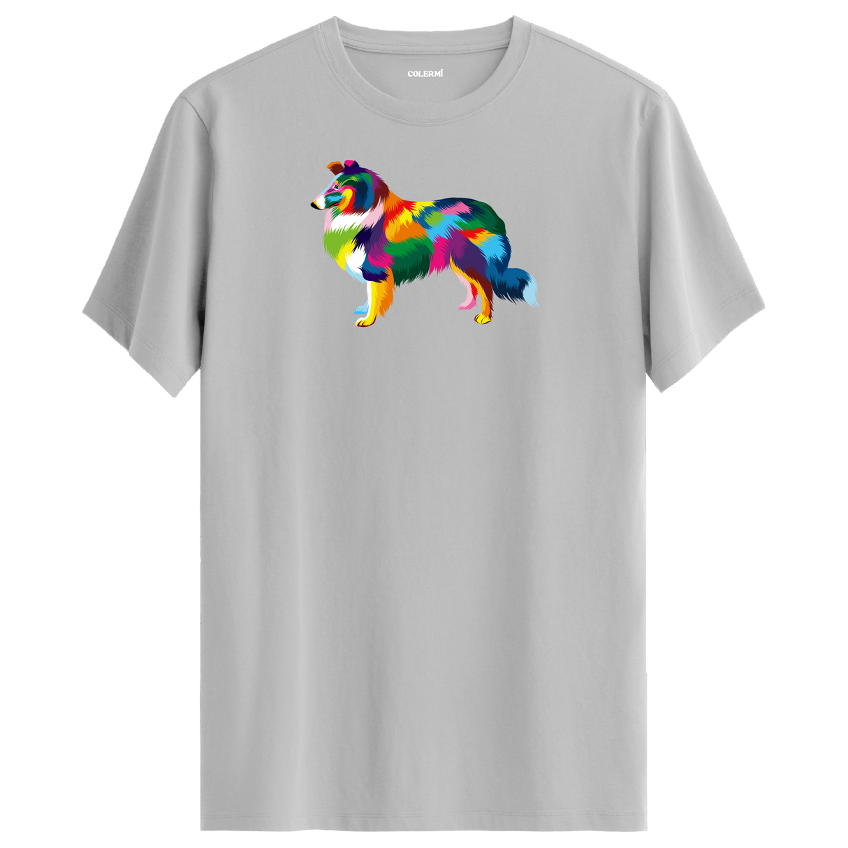 Elegant Collie Tee – Colorful Dog Art Shirt