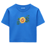 Crop T-Shirt - Ayçiçeği Tasarımı