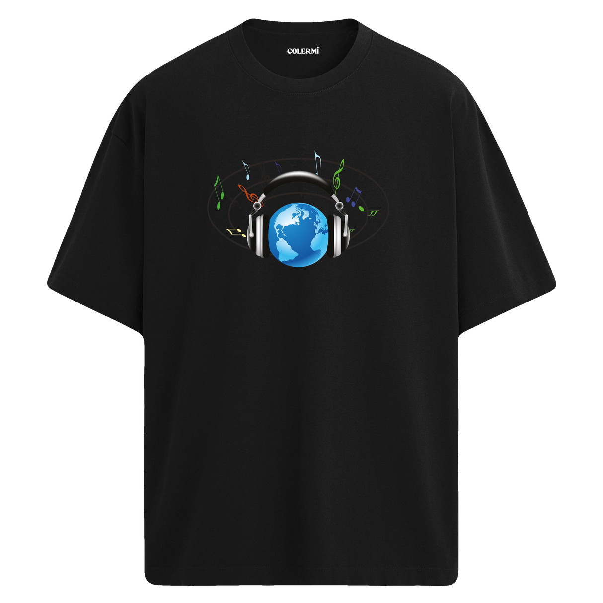 World Music Oversize Unisex T-Shirt – Bisiklet Yaka