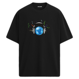 World Music Oversize Unisex T-Shirt – Bisiklet Yaka