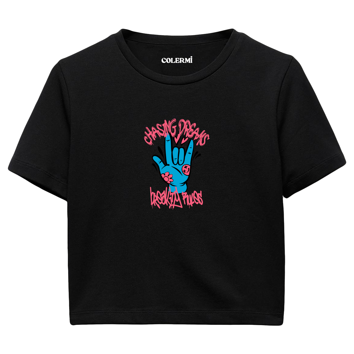 Chasing Dreams Kadın Crop T-Shirt