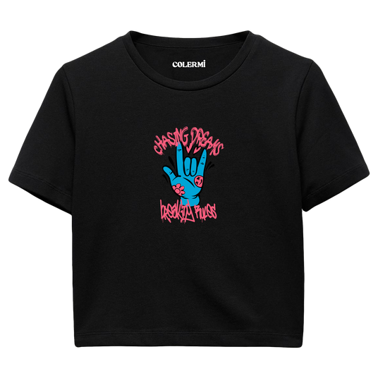 Chasing Dreams Kadın Crop T-Shirt