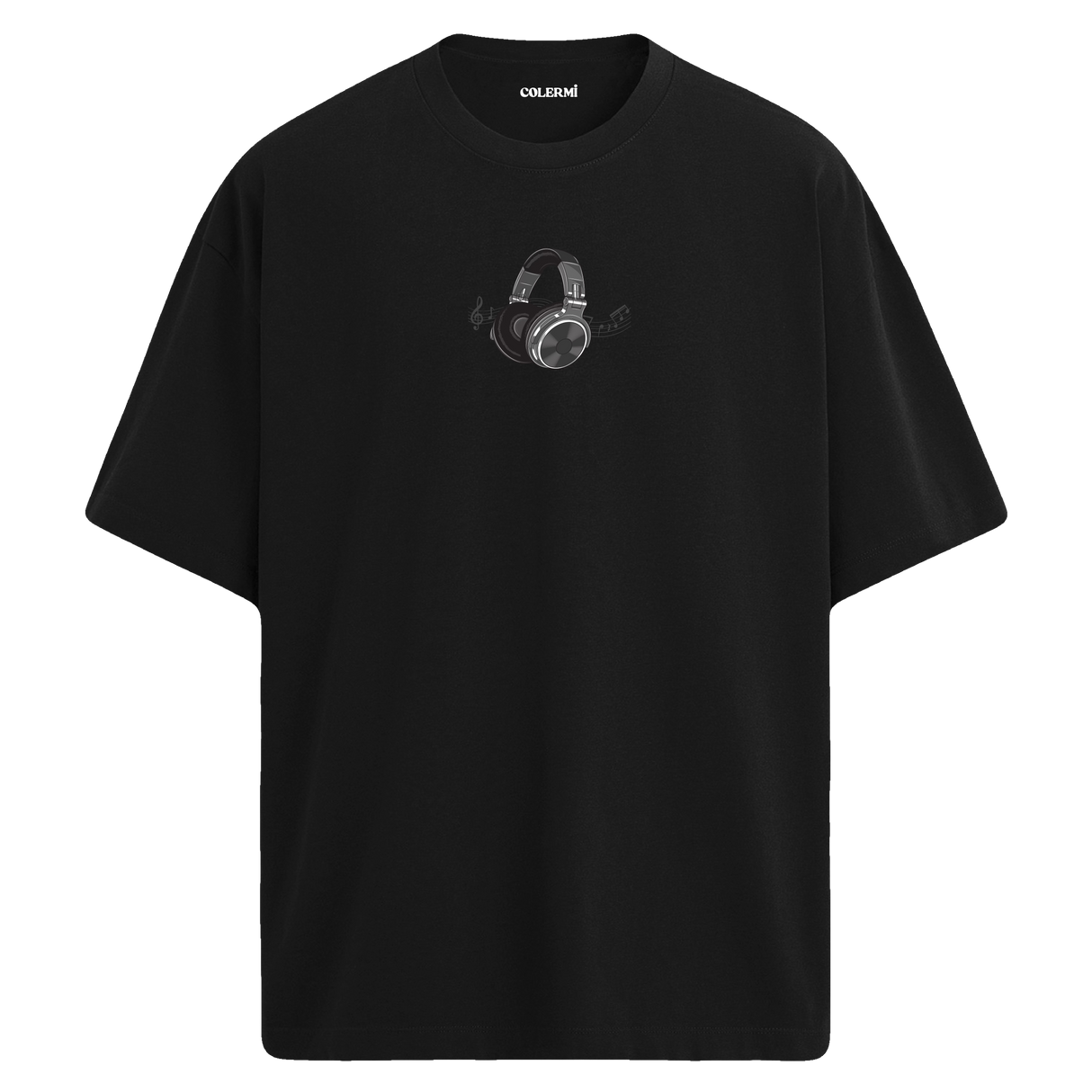 Headphones & Melody Oversize Unisex T-Shirt – Bisiklet Yaka