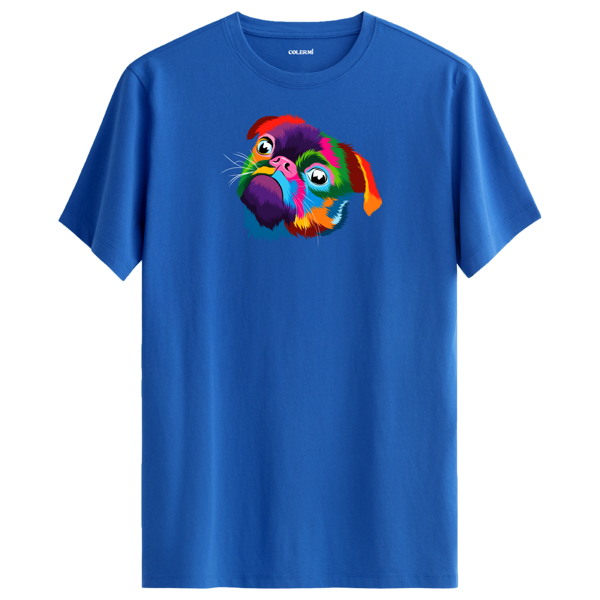 Sad Pug Tee – Vibrant Pop Art Dog Shirt