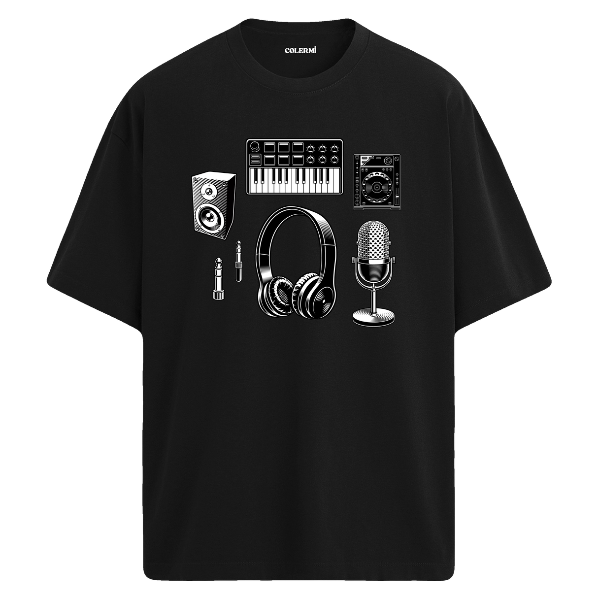 Stüdyo Ekipmanları Bisiklet Yaka Oversize Unisex T-Shirt