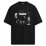 Stüdyo Ekipmanları Bisiklet Yaka Oversize Unisex T-Shirt