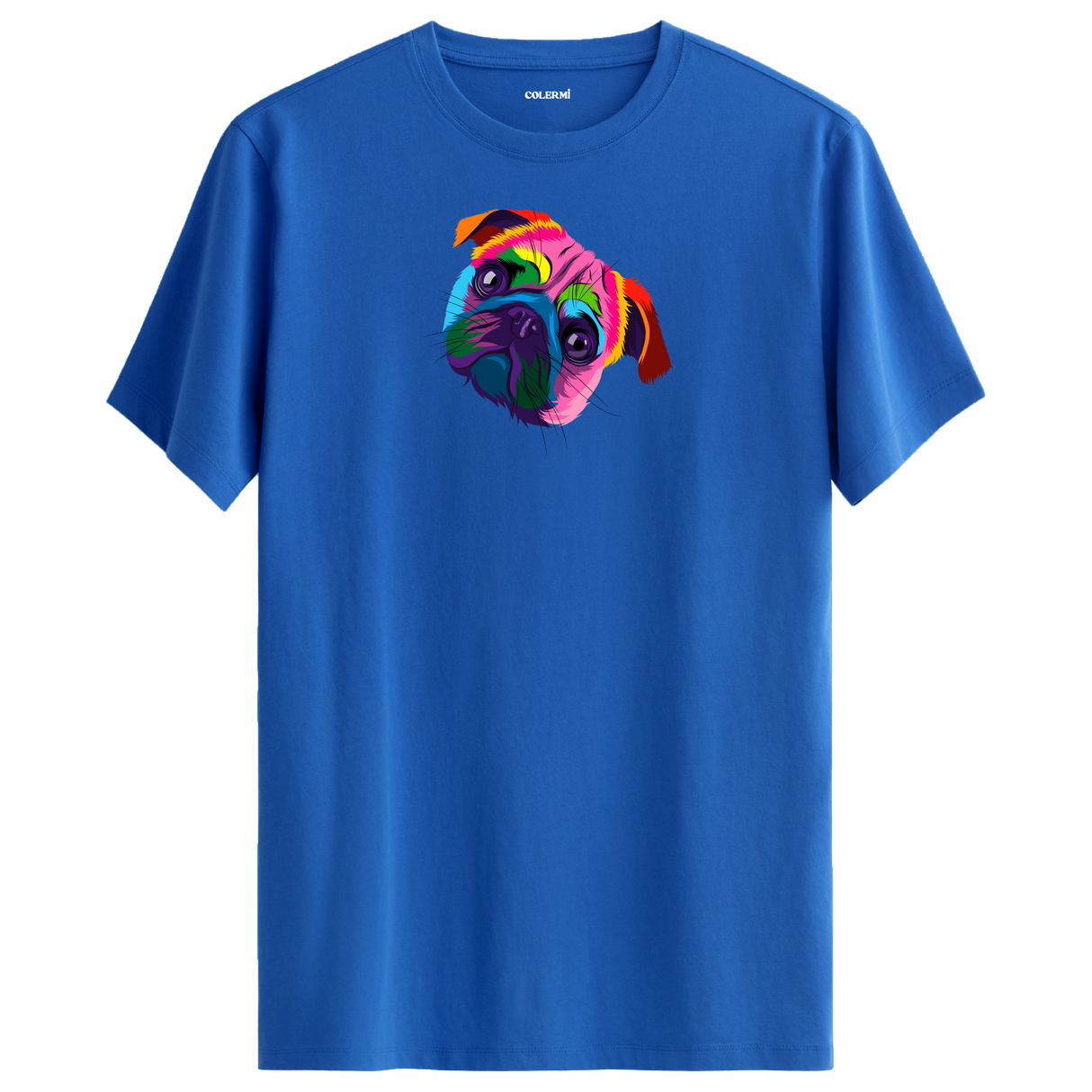 Colorful Pug Tee – Cute Dog Illustration Shirt
