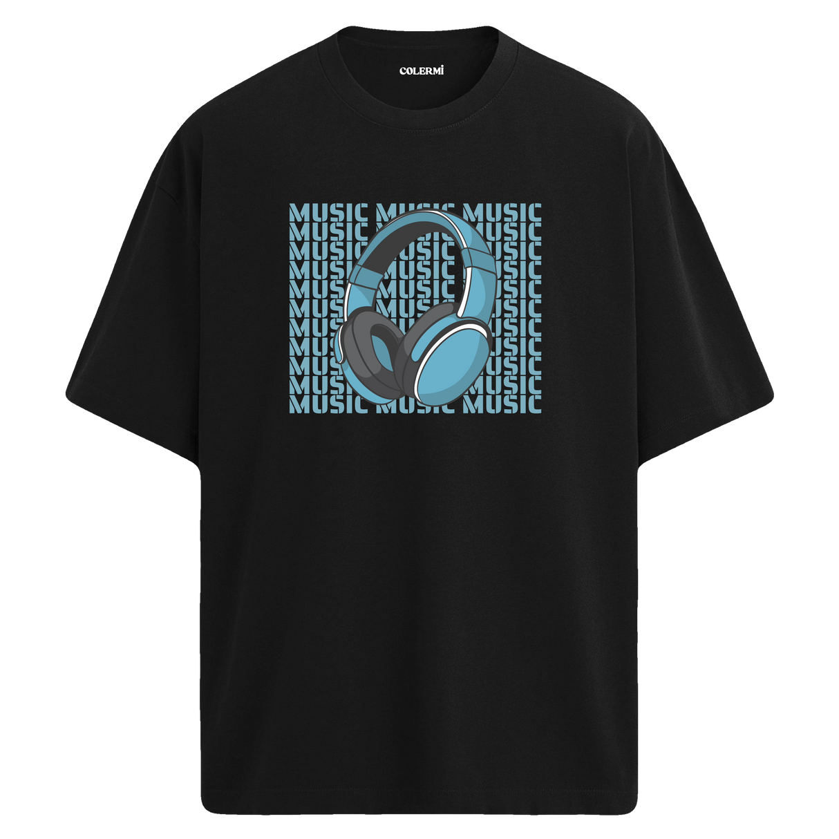 Music Block Oversize Unisex T-Shirt – Bisiklet Yaka