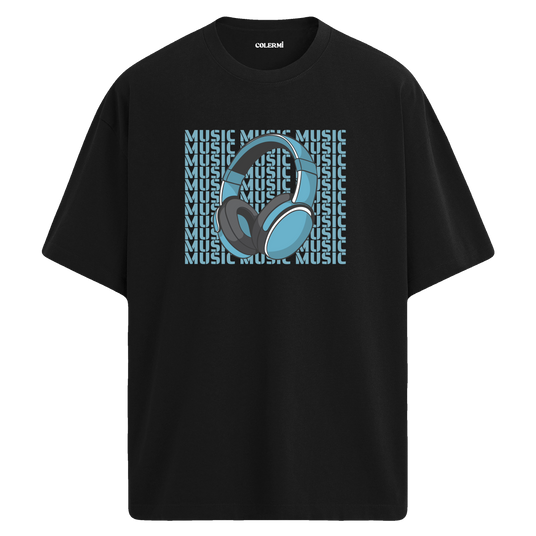Music Block Oversize Unisex T-Shirt – Bisiklet Yaka