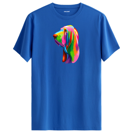 Colorful Dog Art Tee – Artistic Unisex Cotton Tee Gift for Dog Lovers