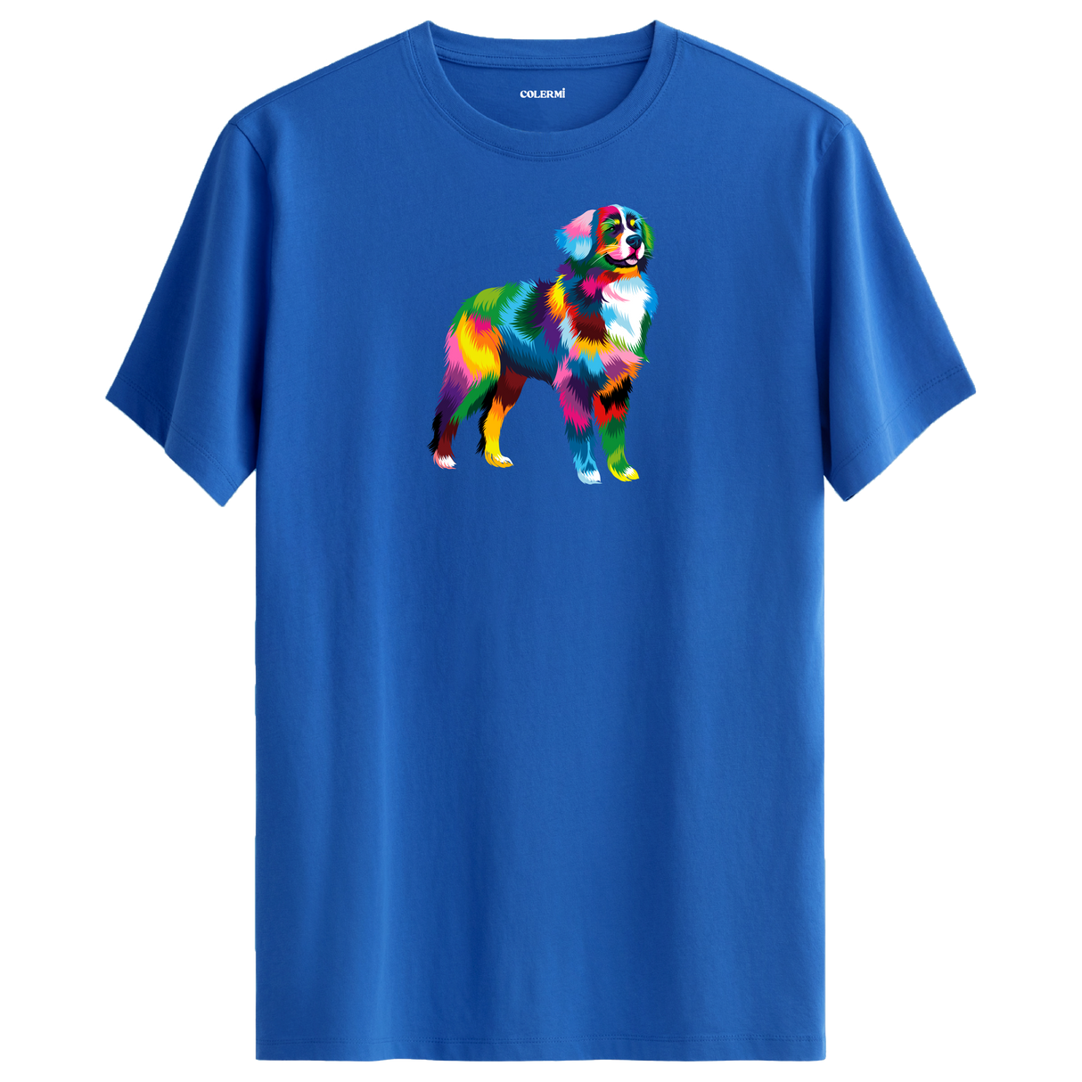Vibrant Border Collie Tee – Artistic Dog Tee for Pet Lovers