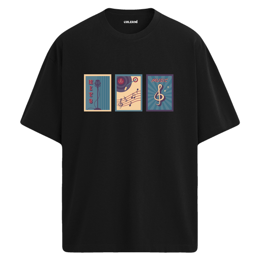 Retro Hitler Bisiklet Yaka Oversize Unisex T-Shirt