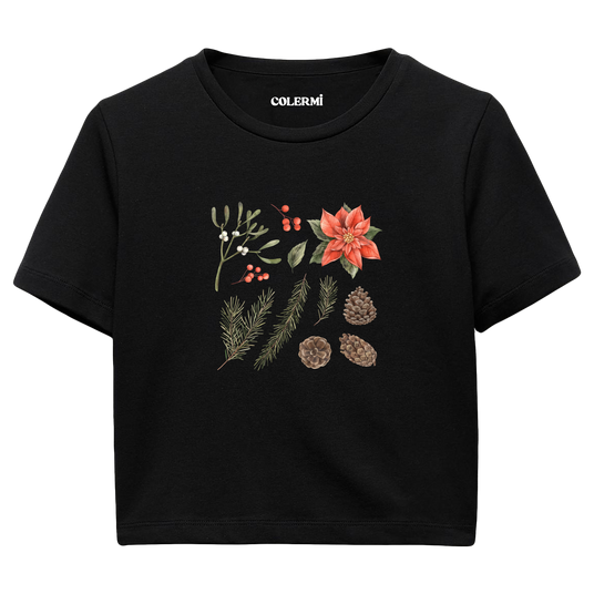 Nature-Inspired Women’s Crop T-Shirt – Winter Mood