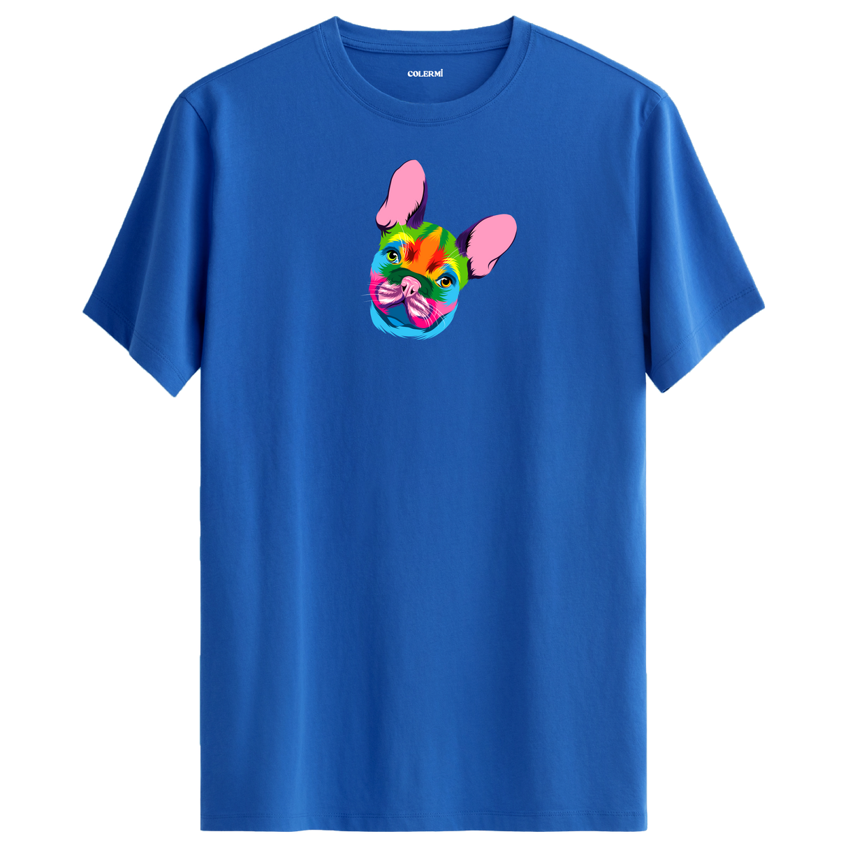 Colorful French Bulldog Printed Unisex Tee