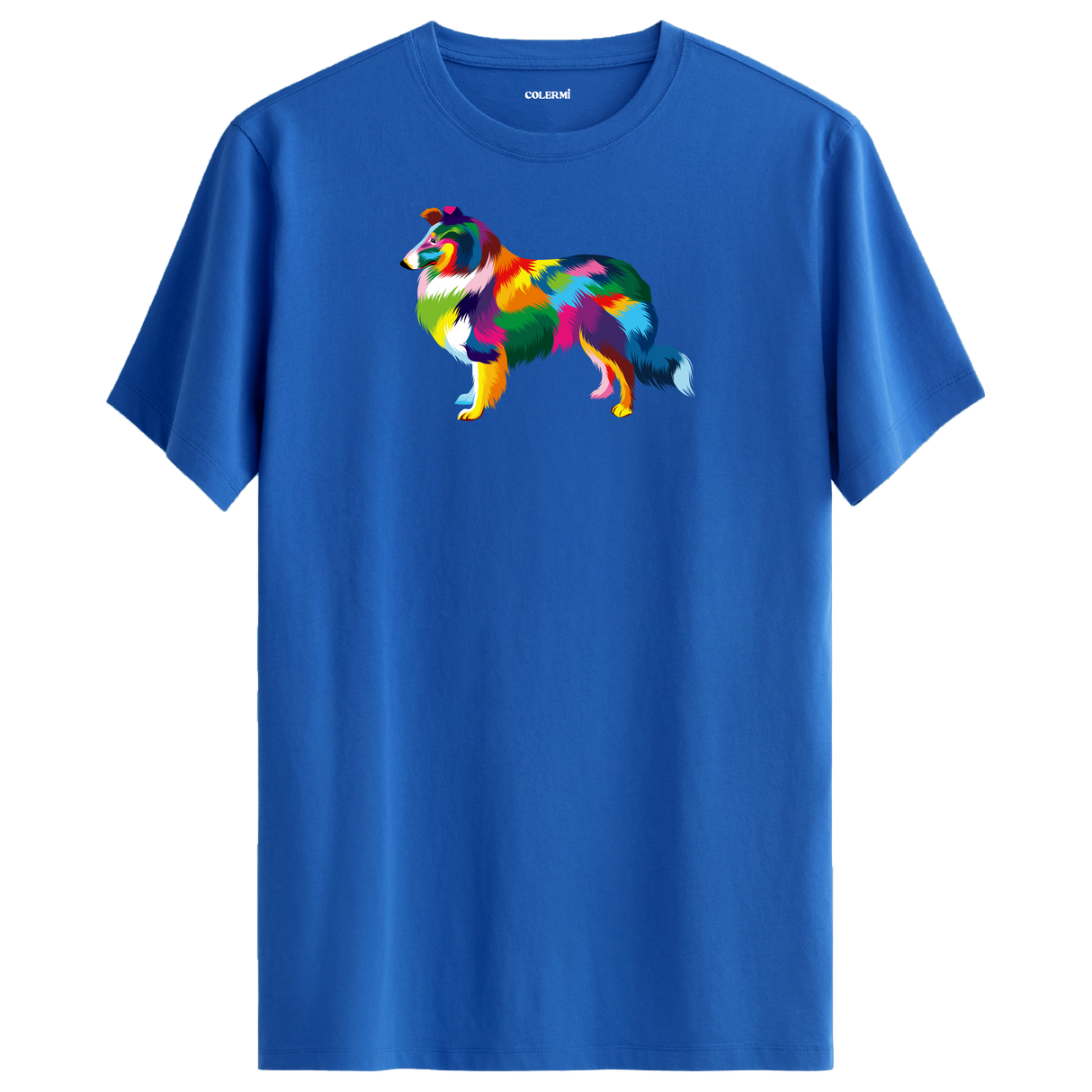 Elegant Collie Tee – Colorful Dog Art Shirt