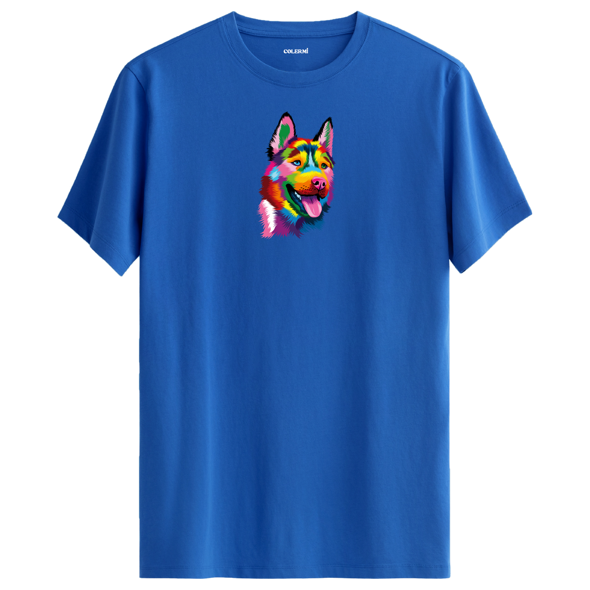Colorful Husky Printed Unisex Tee