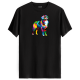 Vibrant Border Collie Tee – Artistic Dog Tee for Pet Lovers