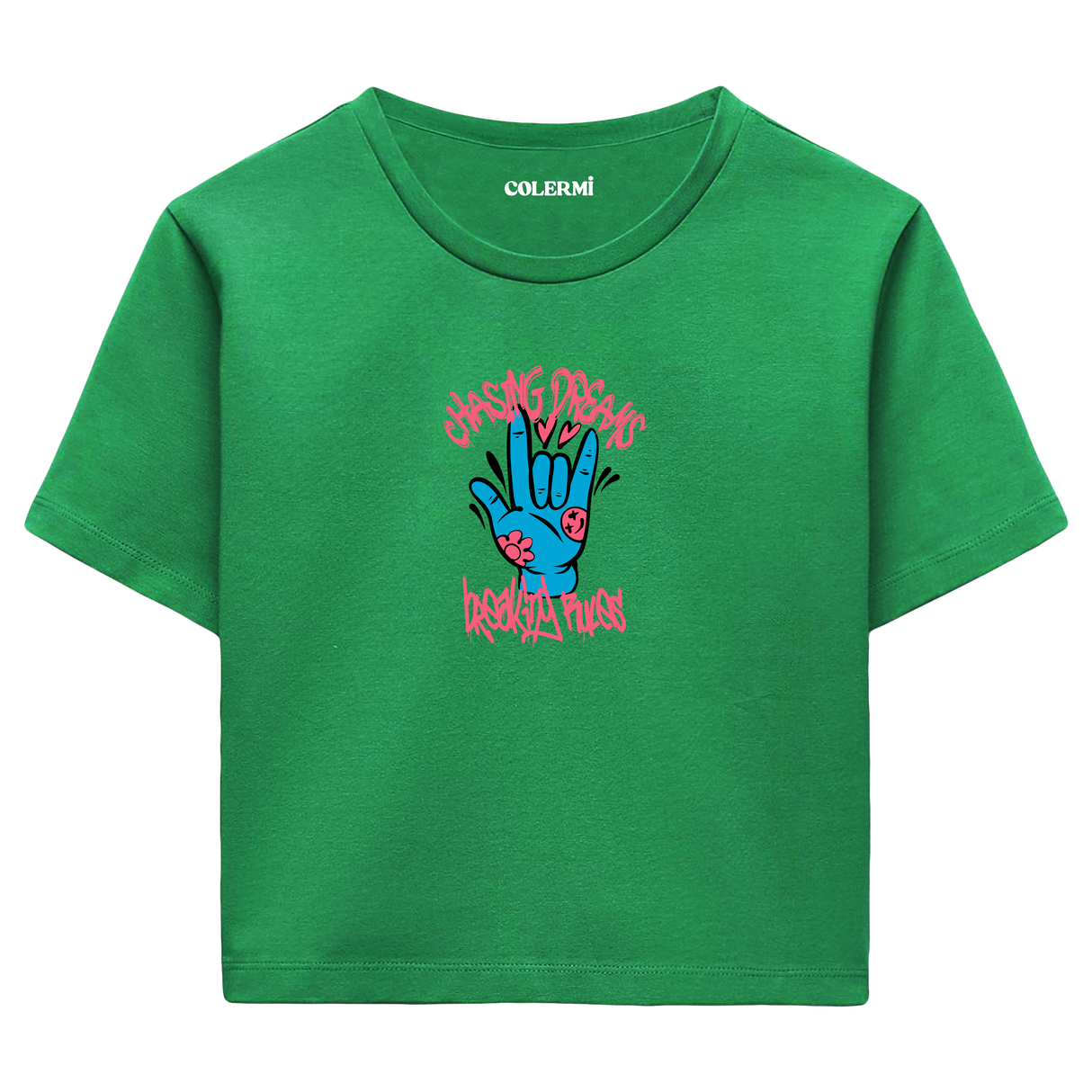 Chasing Dreams Kadın Crop T-Shirt