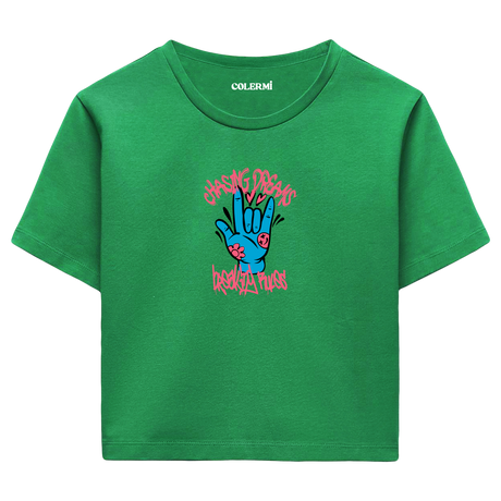 Chasing Dreams Kadın Crop T-Shirt