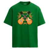 Rock Guitars Oversize Unisex T-Shirt – Bisiklet Yaka