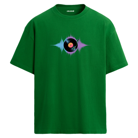 Plak Dalga Desenli T-Shirt – %100 Pamuk – Bisiklet Yaka Tişört
