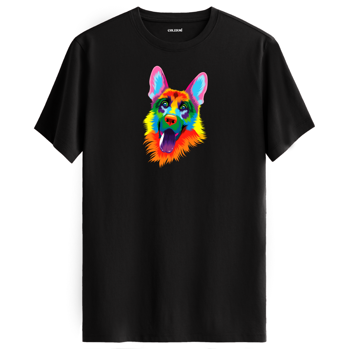 Colorful German Shepherd Printed Unisex Tee