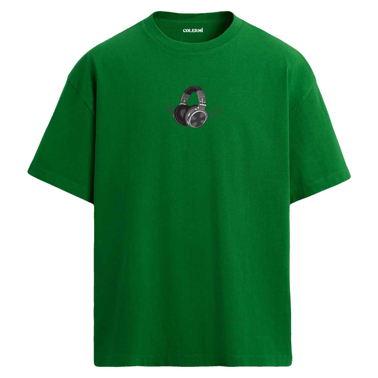 Headphones & Melody Oversize Unisex T-Shirt – Bisiklet Yaka