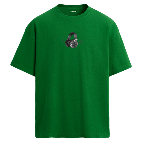 Headphones & Melody Oversize Unisex T-Shirt – Bisiklet Yaka
