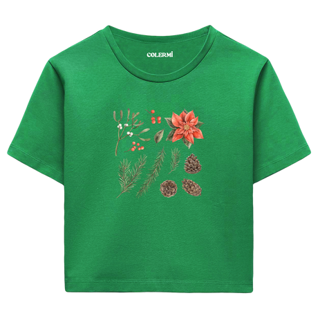Nature-Inspired Women’s Crop T-Shirt – Winter Mood