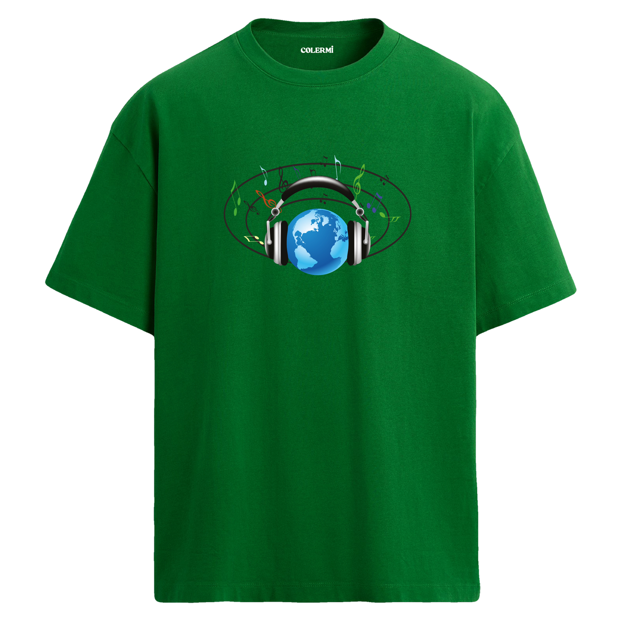 World Music Oversize Unisex T-Shirt – Bisiklet Yaka