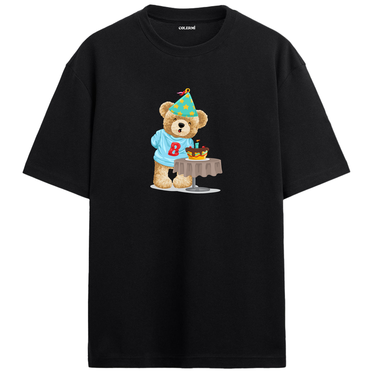 Birthday Party Bear Oversized T-Shirt