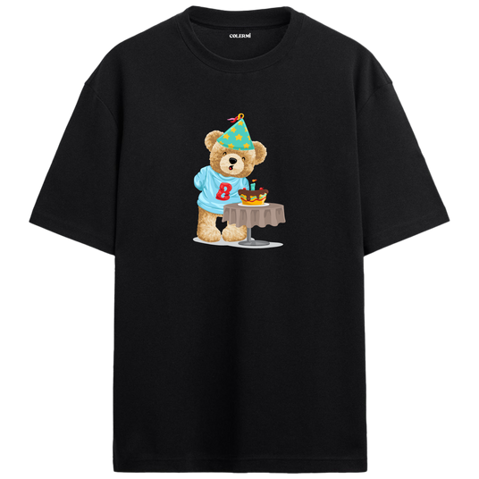 Birthday Party Bear Oversized T-Shirt