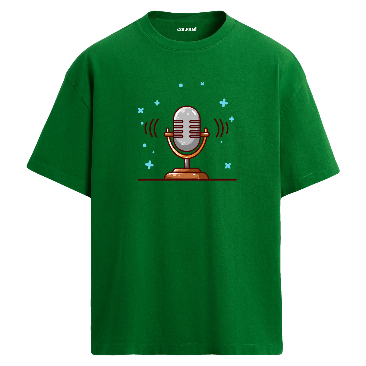 Retro Mic Sound T-Shirt – %100 Pamuk – Yuvarlak Yaka Tişört