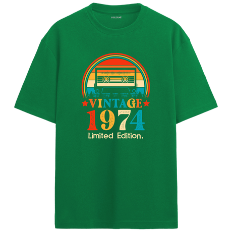 1974 Mixtape Crewneck Oversized Vintage T-Shirt