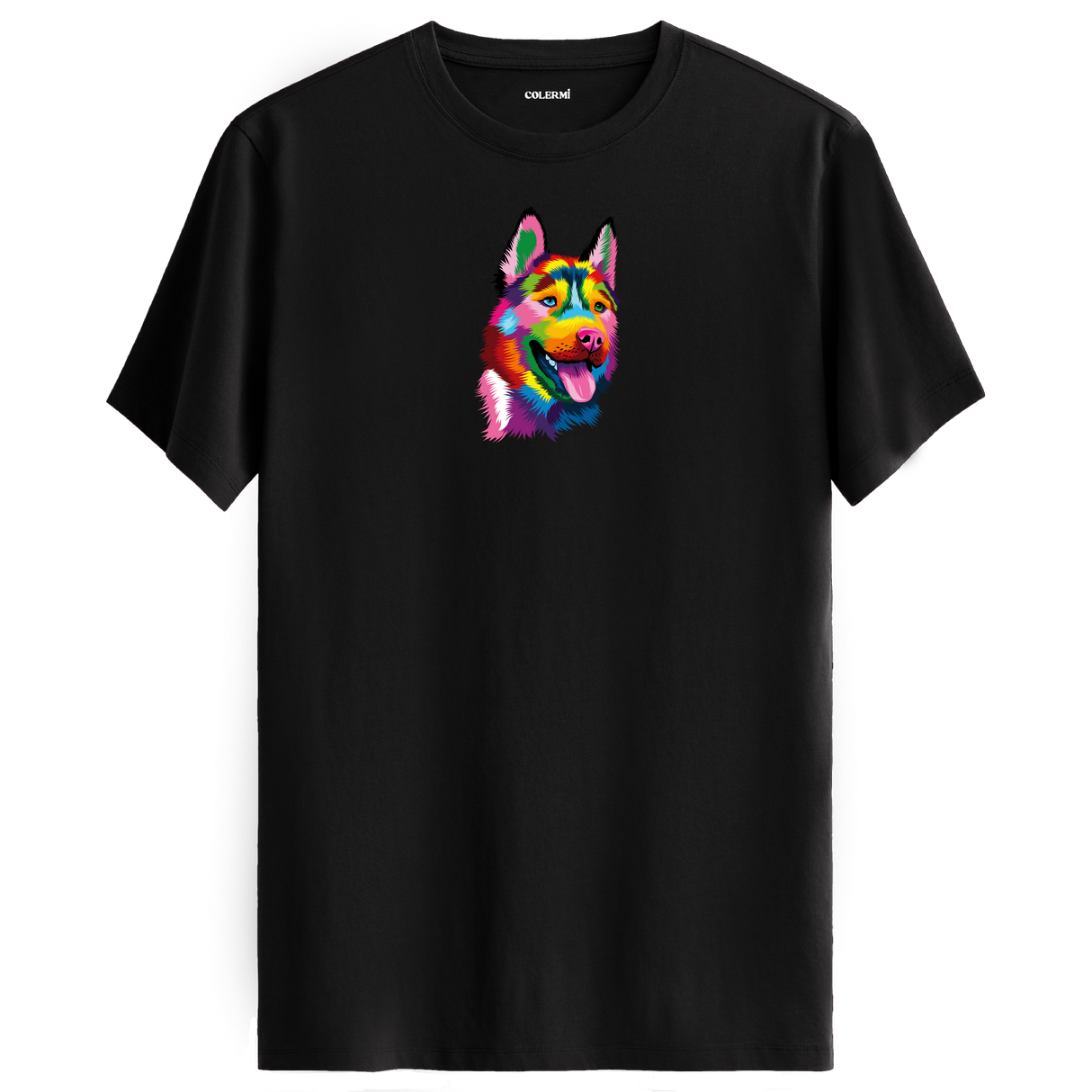 Colorful Husky Printed Unisex Tee