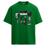 Stüdyo Ekipmanları Bisiklet Yaka Oversize Unisex T-Shirt