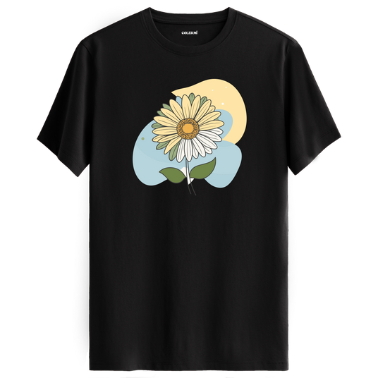 Artistic Daisy Print T-Shirt - Floral Tee