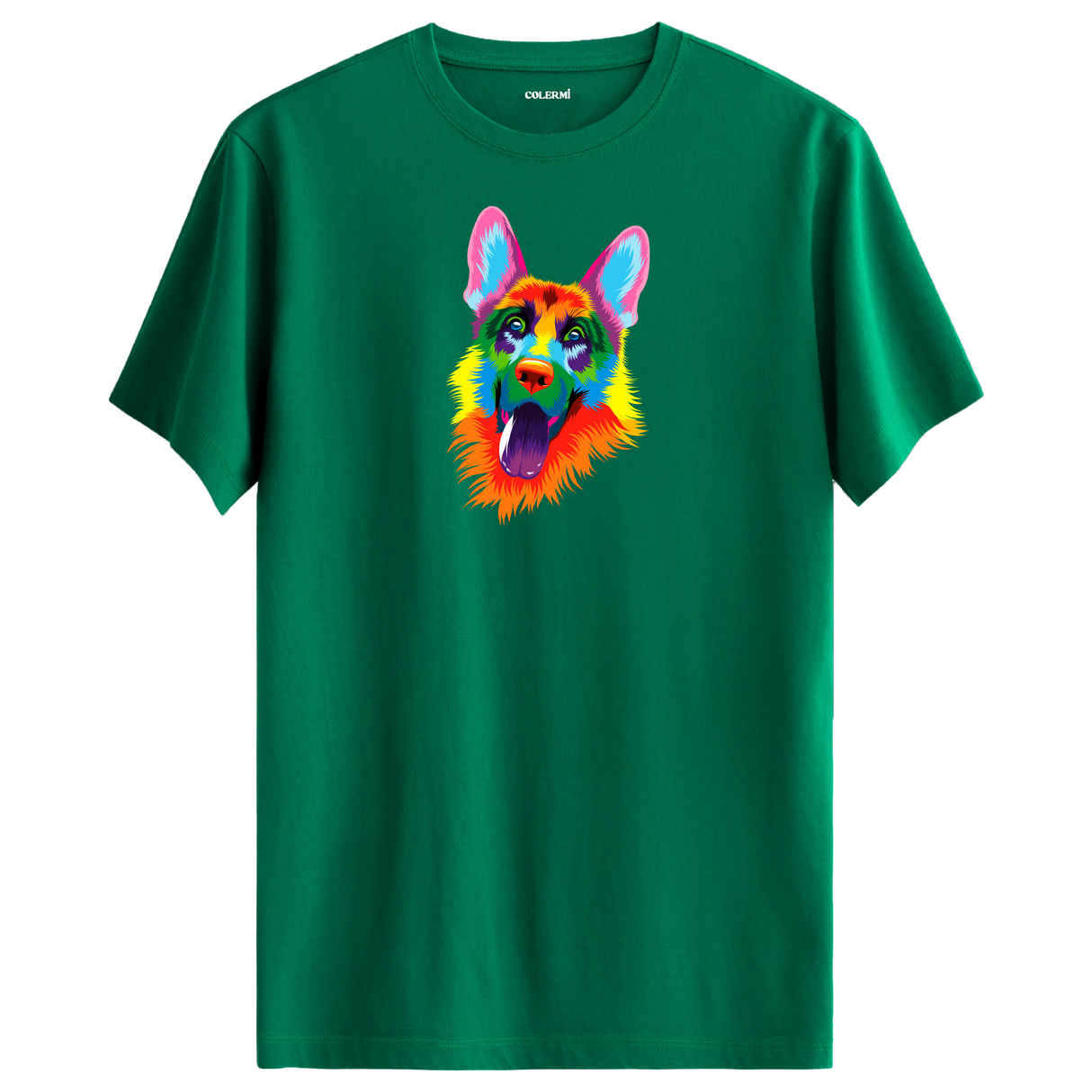 Colorful German Shepherd Printed Unisex Tee