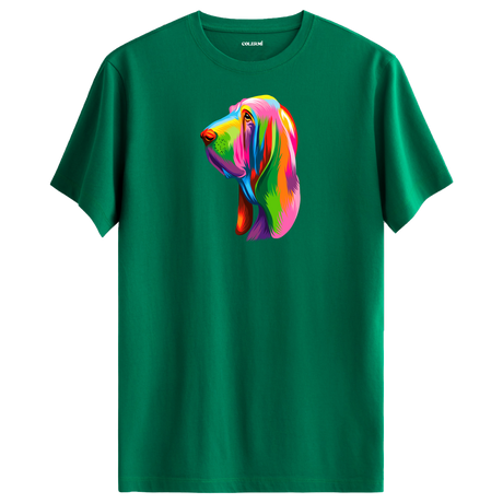 Colorful Dog Art Tee – Artistic Unisex Cotton Tee Gift for Dog Lovers