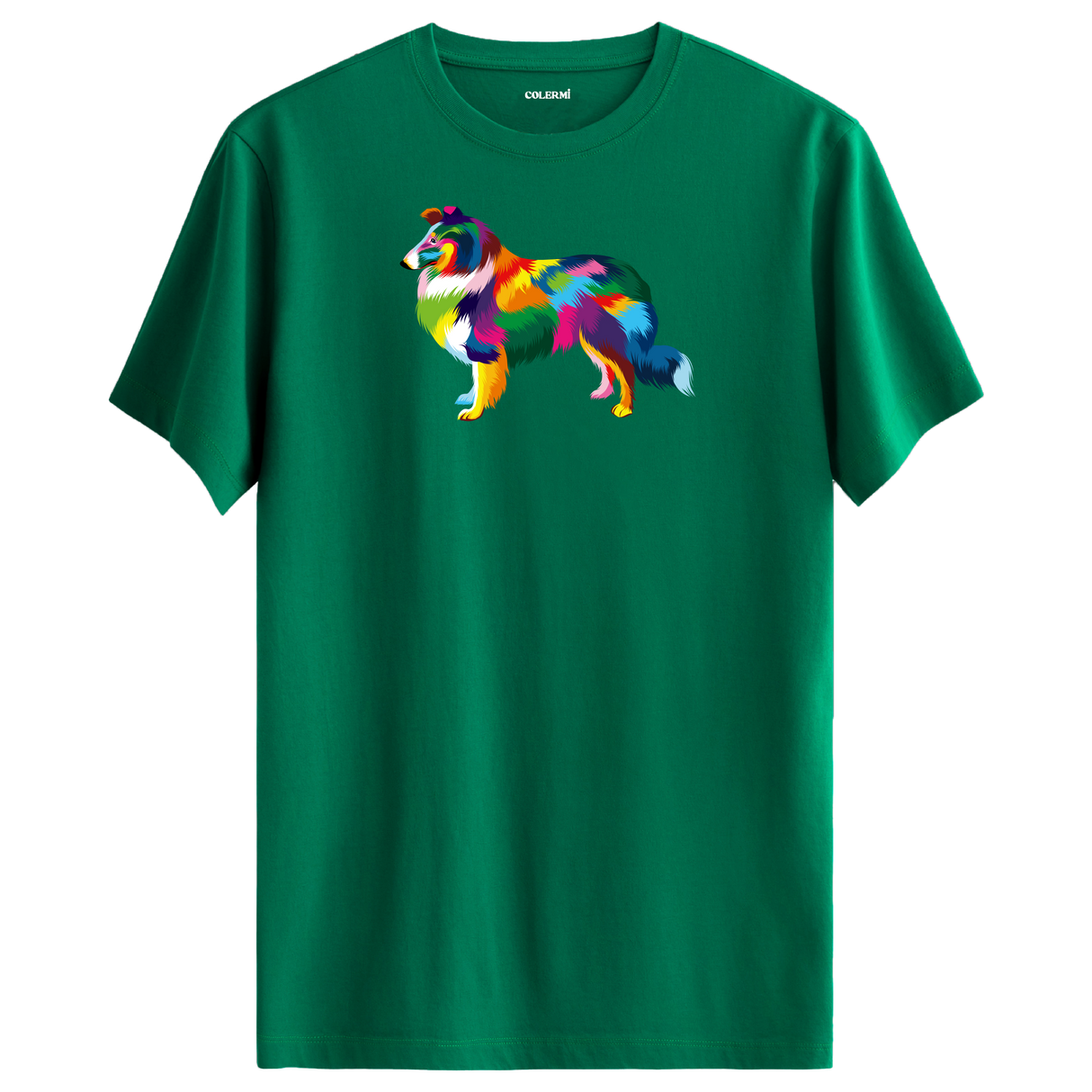 Elegant Collie Tee – Colorful Dog Art Shirt