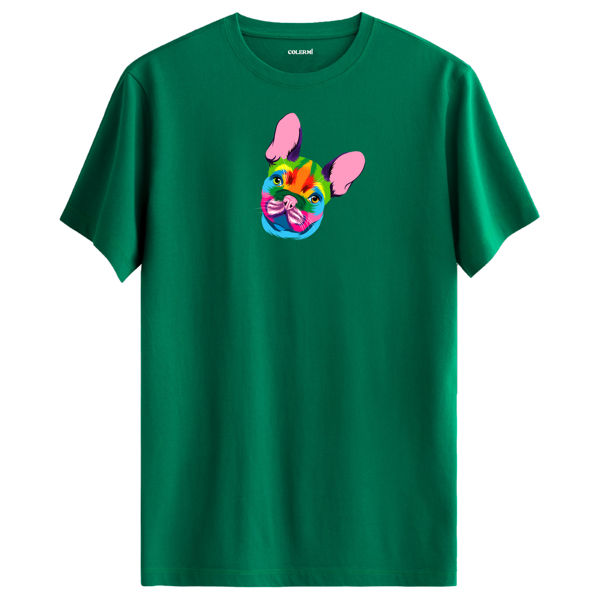 Colorful French Bulldog Printed Unisex Tee