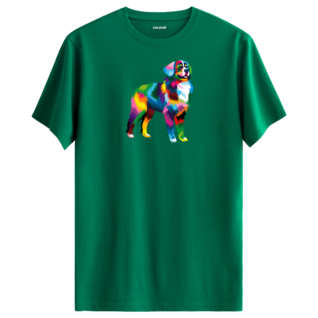 Vibrant Border Collie Tee – Artistic Dog Tee for Pet Lovers