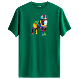 Vibrant Border Collie Tee – Artistic Dog Tee for Pet Lovers