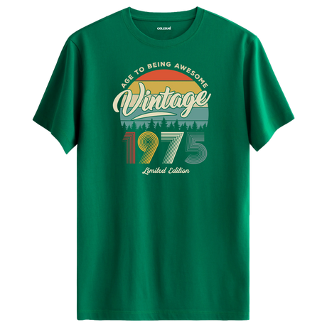 1975 Nostalgia Vintage T-Shirt - Retro Sunset & Nature Design